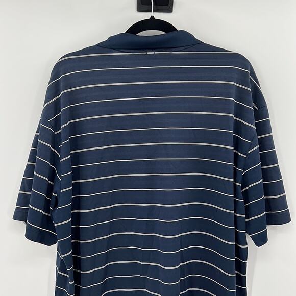 Nike Golf Performance Stripe Polo Shirt - Navy/White - XL - Picture 6 of 9